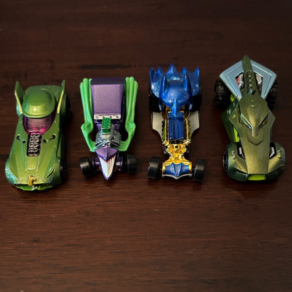 Hot Wheels DC Comics Die Cast Cars Set of 4